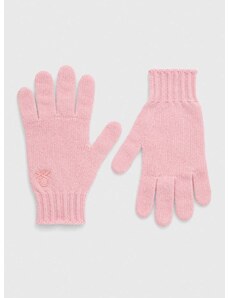 Dječje vunene rukavice United Colors of Benetton boja: ružičasta