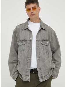 Traper jakna Levi's za muškarce, boja: siva, za prijelazno razdoblje, oversize
