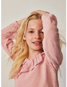 Dječja bluza Mayoral boja: ružičasta, glatka