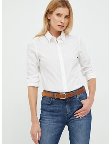 Košulja Sisley za žene, boja: bijela, regular, s klasičnim ovratnikom