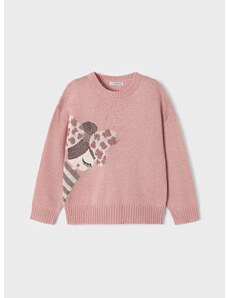 Dječji pulover s postotkom vune Mayoral boja: ružičasta, topli