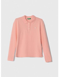 Dječja polo majica United Colors of Benetton boja: ružičasta, glatki model