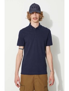 Polo majica Lacoste T-shirt PH5522 166 za muškarce, boja: tamno plava, glatki model