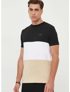 Majica kratkih rukava Karl Lagerfeld za muškarce, boja: bež, s uzorkom