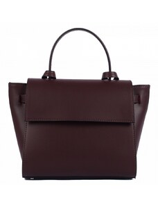 Luksuzna Talijanska torba od prave kože VERA ITALY "Jella", boja tamnocrvena, 23x30cm