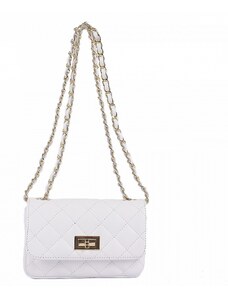 Luksuzna Talijanska torba od prave kože VERA ITALY "Klasina", boja bijela, 13x19cm