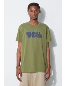 Majica kratkih rukava Fjallraven Logo T-shirt za muškarce, boja: zelena, s tiskom, 87310-CAPER.GRE