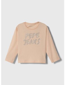 Dječja pamučna majica dugih rukava Pepe Jeans boja: ružičasta