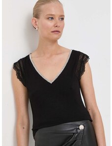 Bluza Morgan za žene, boja: crna, s aplikacijom