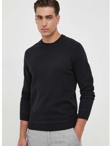 Pulover s dodatkom vune BOSS za muškarce, boja: crna