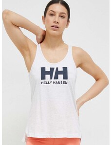 Pamučni top Helly Hansen boja: bijela, 33838-002
