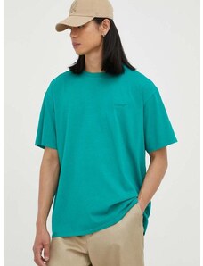 Pamučna majica Levi's boja: zelena, bez uzorka