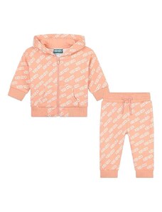 Pamučna trenirka za bebe Kenzo Kids boja: ružičasta