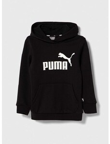 Dječja dukserica Puma ESS Logo Hoodie FL G boja: crna, s kapuljačom, s tiskom