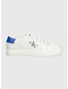 Kožne tenisice Calvin Klein Jeans CLASSIC CUPSOLE LACEUP LOW LTH boja: bijela, YM0YM00491