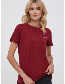 Majica kratkih rukava Tommy Hilfiger za žene, boja: crvena