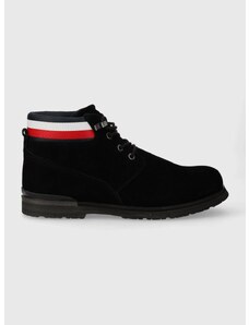 Cipele od brušene kože Tommy Hilfiger CORE SUEDE BOOT za muškarce, boja: crna, FM0FM04800
