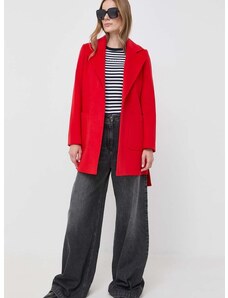 Vuneni kaput MAX&Co. boja: crvena, za prijelazno razdoblje, bez zakopčavanja