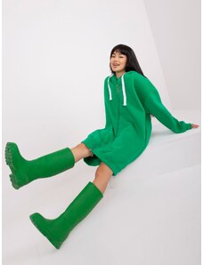 Fashionhunters Green long basic sweatshirt oversize cut