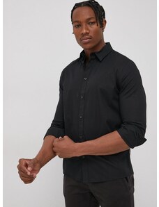Košulja Solid za muškarce, boja: crna