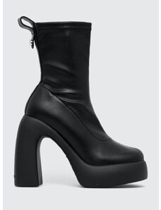 Gležnjače Karl Lagerfeld ASTRAGON HI za žene, boja: crna, s debelom potpeticom, KL33750