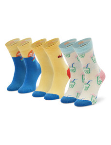 Set od 3 para dječjih visokih čarapa Happy Socks