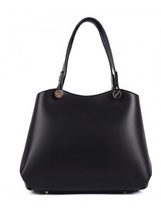 Luksuzna Talijanska torba od prave kože VERA ITALY "Baleta", boja crna, 26x33cm