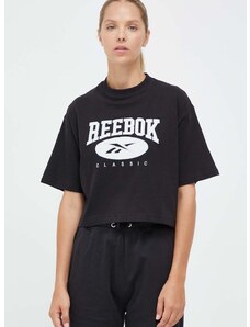 Pamučna majica Reebok Classic ARCHIVE ESSENTIALS boja: crna, 100036314