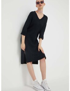 Haljina Roxy boja: crna, mini, oversize