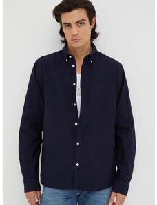 Košulja Les Deux za muškarce, boja: tamno plava, regular, s button-down ovratnikom