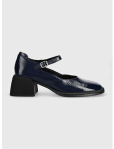 Kožne salonke Vagabond Shoemakers ANSIE boja: tamno plava, s debelom potpeticom, 5445.260.64