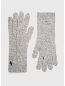 Vunene rukavice Polo Ralph Lauren boja: siva
