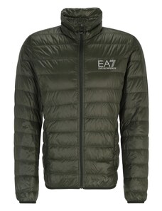EA7 Emporio Armani Zimska jakna tamno zelena / bijela