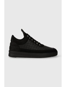 Kožne tenisice Filling Pieces Low Top Quilted boja: crna 10100151861