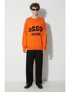 Vuneni pulover 032C za muškarce, boja: narančasta, topli