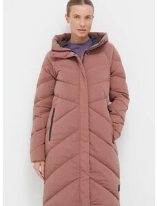 Pernata jakna Jack Wolfskin za žene, boja: smeđa, za zimu