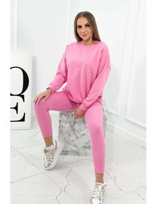 Kesi Set cotton sweatshirt + leggings light pink