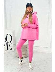 Kesi Set cotton sweatshirt + leggings pink