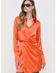 Haljina Patrizia Pepe boja: narančasta, mini, širi se prema dolje