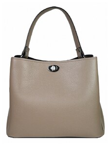 Luksuzna Talijanska torba od prave kože VERA ITALY "Elmera", boja mink, 28x28cm