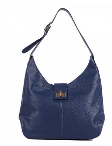 Luksuzna Talijanska torba od prave kože VERA ITALY "Ajet", boja tamnoplava, 26x35cm