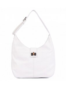 Luksuzna Talijanska torba od prave kože VERA ITALY "Azet", boja bijela, 26x35cm