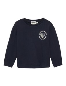 TOM TAILOR Sweater majica mornarsko plava / srebro / bijela