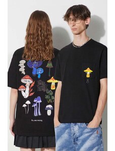 Pamučna majica Filling Pieces Mushrooms boja: crna, s uzorkom, 74413601025
