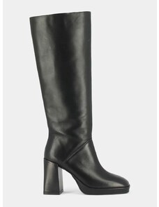 Kožne čizme Jonak DETHLEE CUIR za žene, boja: crna, s debelom potpeticom, 3100351