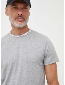 Majica kratkih rukava Pepe Jeans Warian za muškarce, boja: siva, s tiskom