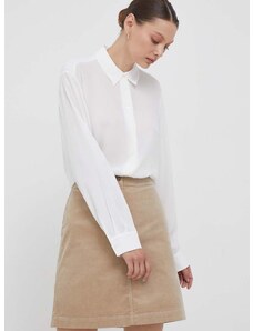 Košulja Tommy Hilfiger za žene, boja: bijela, relaxed, s klasičnim ovratnikom