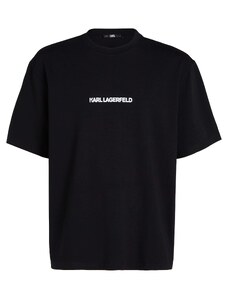 Karl Lagerfeld Majica 'Ikonik' crna / bijela