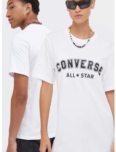 Pamučna majica Converse boja: bijela, s tiskom