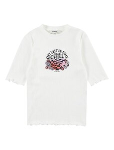 GARCIA Majica pastelno ljubičasta / koraljna / crna / bijela
